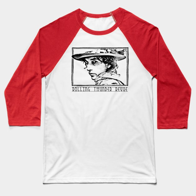 Rolling Thunder Revue /\/ Vintage Faded Style Fan Design Baseball T-Shirt by DankFutura